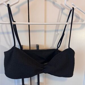 Pac Sun Black Textured Bikini Top